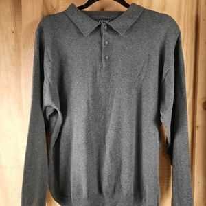 Size Large Grey Long sleeve Polo by ivy crew explorer brand